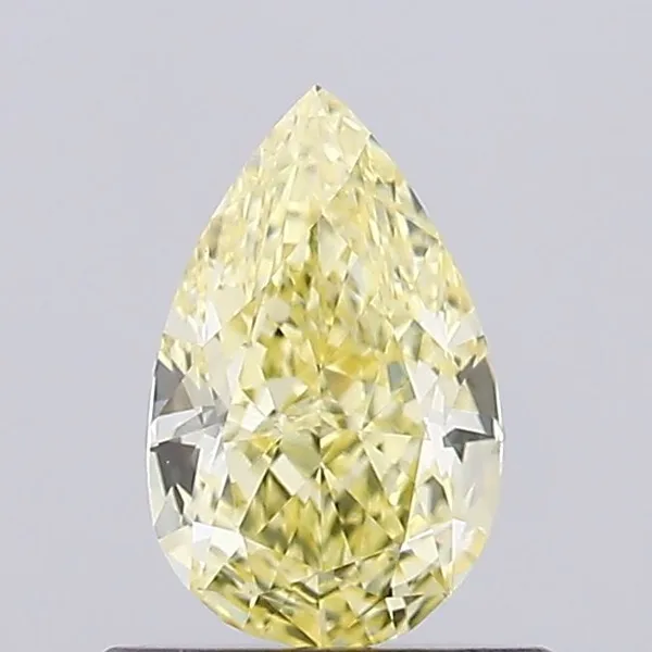 0.59ct PEAR Fancy Yellow VVS2 Coloured Lab diamond