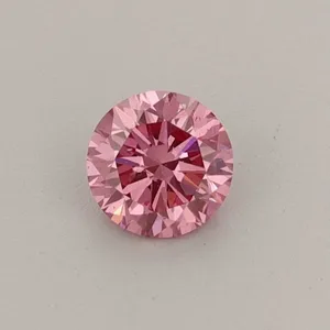 0.31ct ROUND Fancy Vivid Pink VS2 Coloured Lab diamond