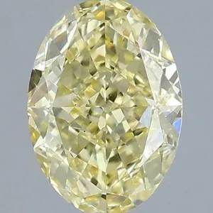 1.03ct OVAL Fancy Yellow VS1 Coloured Lab diamond