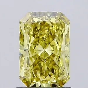 1.03ct RADIANT Fancy Vivid Yellow VS1 Coloured Lab diamond