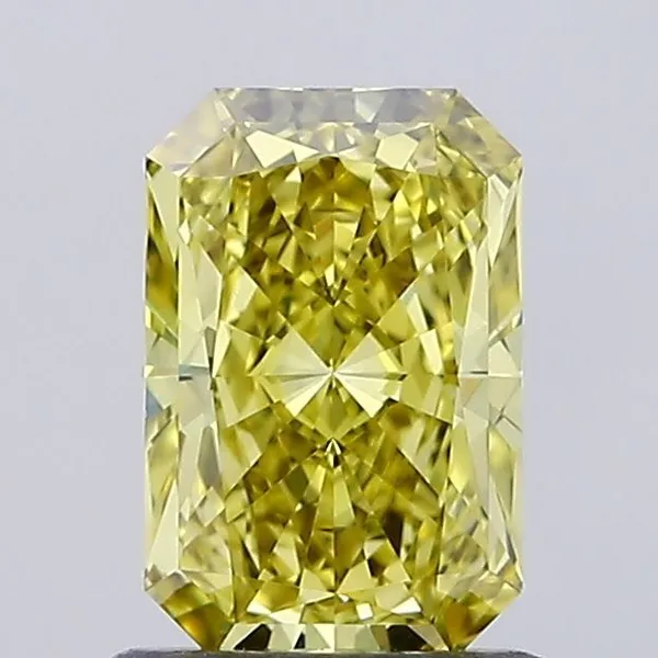 1.03ct RADIANT Fancy Vivid Yellow VS1 Coloured Lab diamond