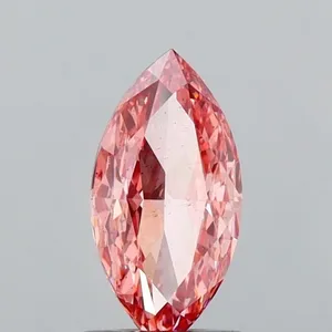 1.04ct MARQUISE Fancy Vivid Brownish Pink SI1 Coloured Lab diamond