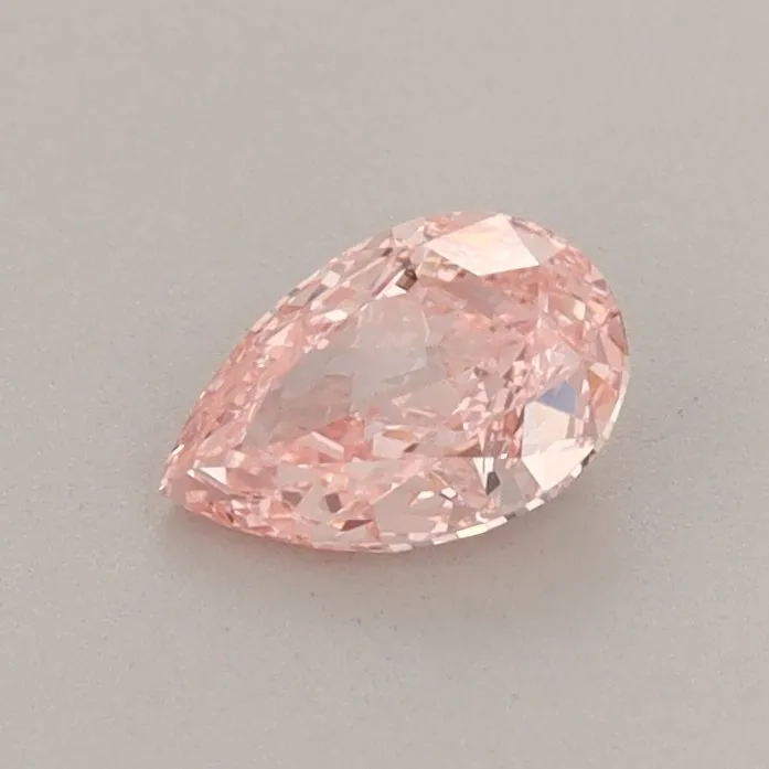 0.47ct PEAR Fancy Vivid Pink VS1 Coloured Lab diamond