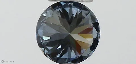 0.3ct ROUND Fancy Vivid Blue SI2 Coloured Lab diamond