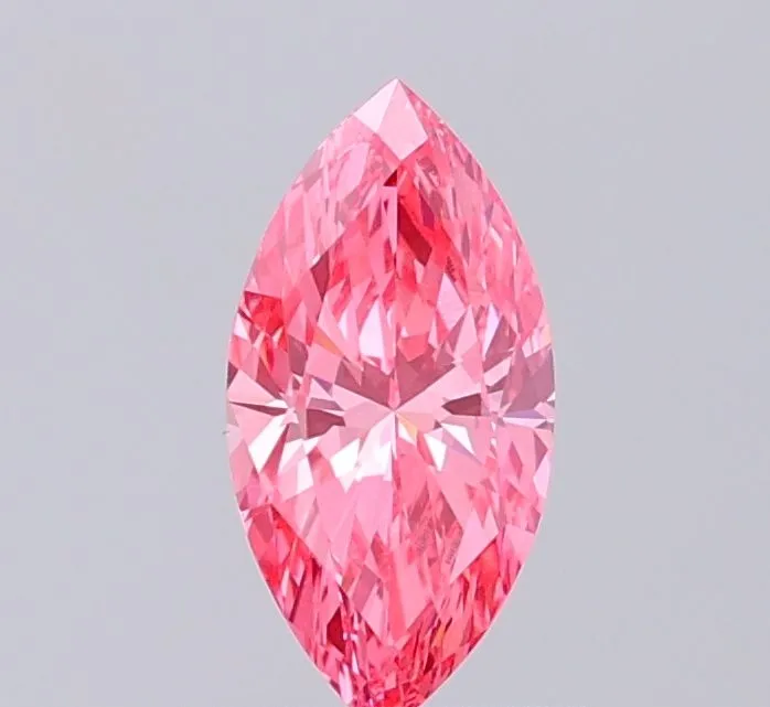 0.79ct MARQUISE Fancy Vivid Pink VS1 Coloured Lab diamond