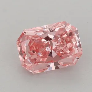 0.93ct RADIANT Fancy Vivid Pink VS1 Coloured Lab diamond