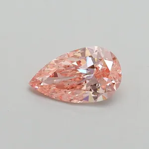 0.5ct PEAR Fancy Intense Pink SI2 Coloured Lab diamond