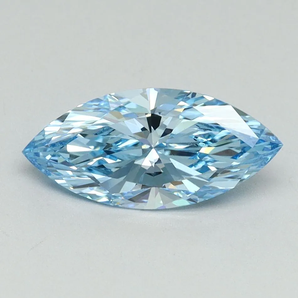 1.07ct MARQUISE Fancy Vivid Blue VS1 Coloured Lab diamond