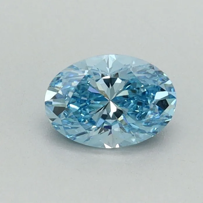 0.50ct OVAL Fancy Vivid Blue VS1 Coloured Lab diamond