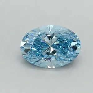0.5ct OVAL Fancy Vivid Blue VS1 Coloured Lab diamond