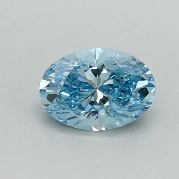 0.5ct OVAL Fancy Vivid Blue VS1 Coloured Lab diamond