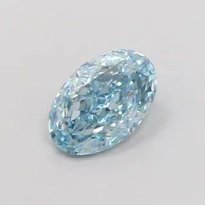 1.01ct OVAL Fancy Vivid Blue VS1 Coloured Lab diamond