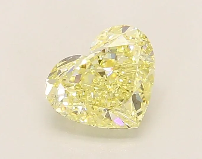 1.02ct HEART Fancy Yellow VVS2 Coloured Lab diamond