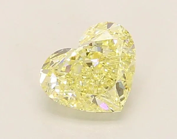 1.02ct HEART Fancy Yellow VVS2 Coloured Lab diamond