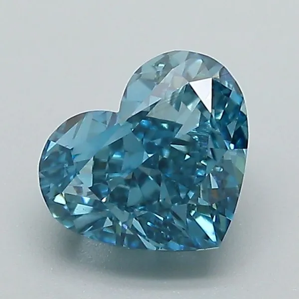 1.42ct HEART Fancy Vivid Blue VS1 Coloured Lab diamond