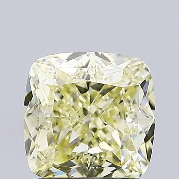 1.05ct CUSHION Fancy Light Yellow VVS2 Coloured Lab diamond
