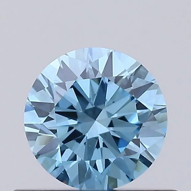 0.39ct ROUND Fancy Vivid Blue VS1 Coloured Lab diamond
