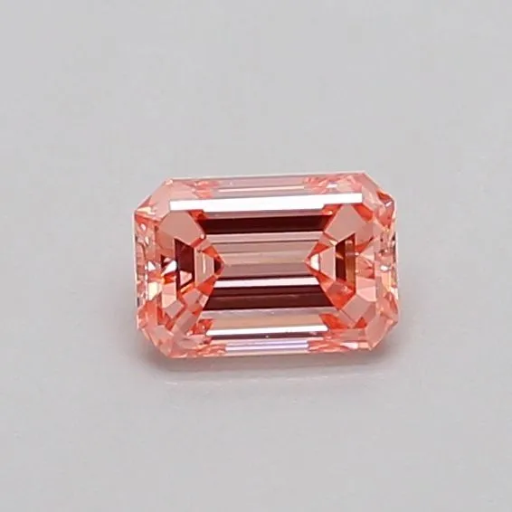 0.31ct EMERALD Fancy Intense Pink VS1 Coloured Lab diamond