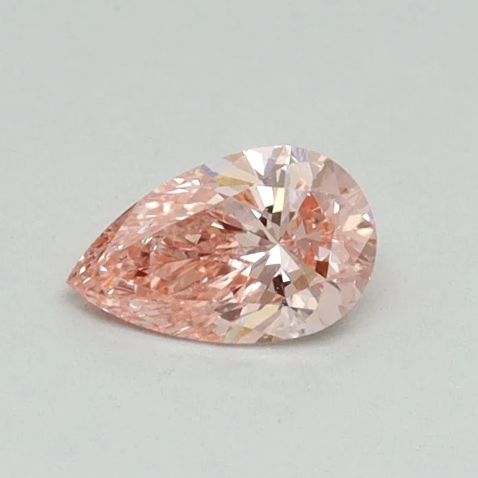 0.32ct PEAR Fancy Vivid Pink SI1 Coloured Lab diamond