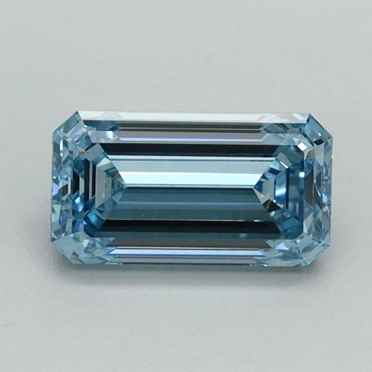 1.01ct EMERALD Fancy Intense Blue VS1 Coloured Lab diamond