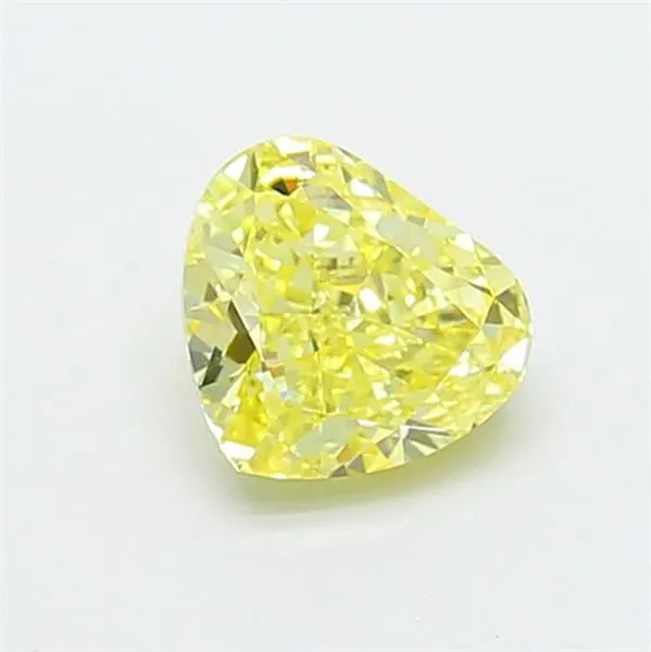 1.00ct HEART Fancy Intense Yellow SI1 Coloured Lab diamond