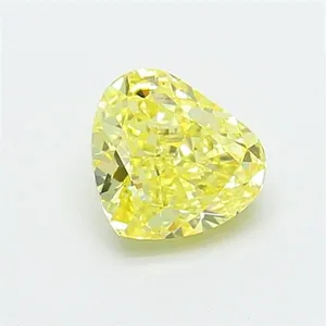 1ct HEART Fancy Intense Yellow SI1 Coloured Lab diamond