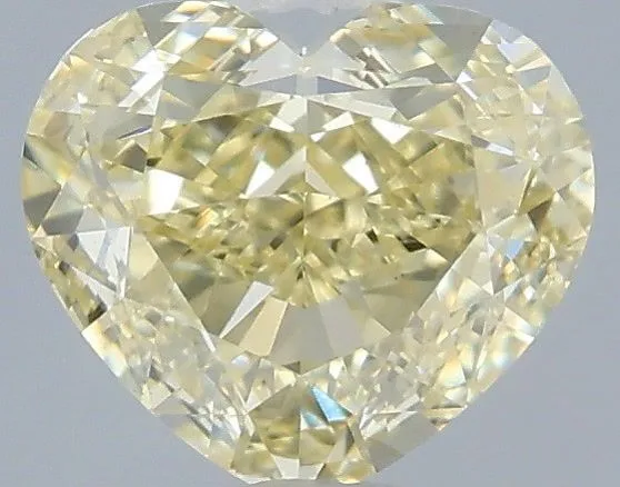 1.1ct HEART Fancy Yellow VS1 Coloured Lab diamond