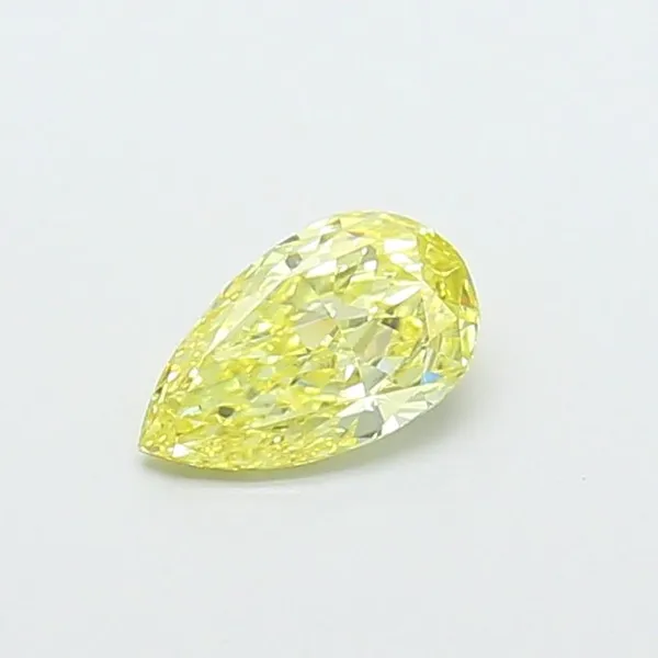 0.59ct PEAR Fancy Intense Yellow VS1 Coloured Lab diamond