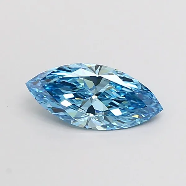 1.06ct MARQUISE Fancy Vivid Blue VVS2 Coloured Lab diamond