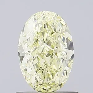 1.02ct OVAL Fancy Light Yellow VS1 Coloured Lab diamond