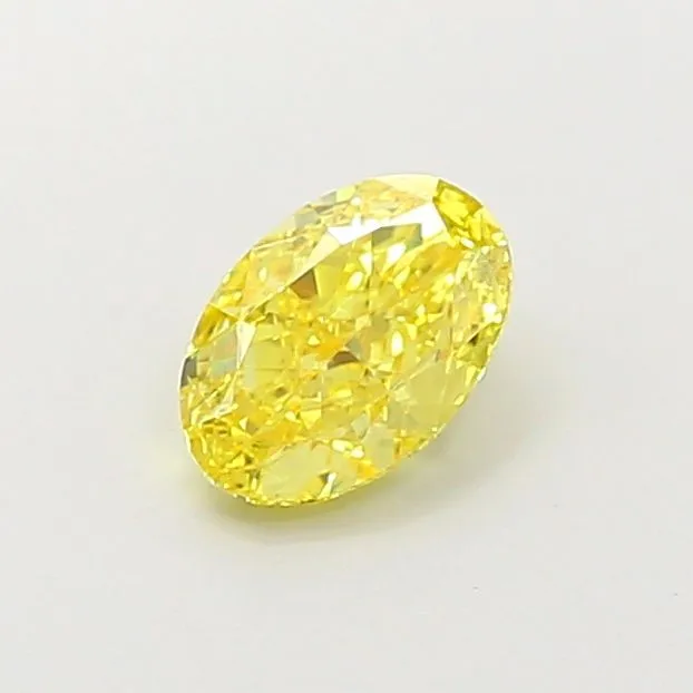 1.16ct OVAL Fancy Vivid Yellow VS1 Coloured Lab diamond