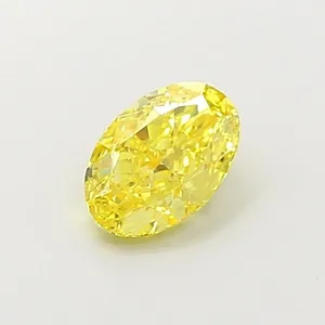 1.16ct OVAL Fancy Vivid Yellow VS1 Coloured Lab diamond