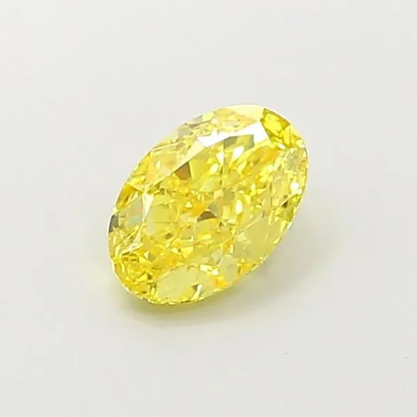 1.16ct OVAL Fancy Vivid Yellow VS1 Coloured Lab diamond