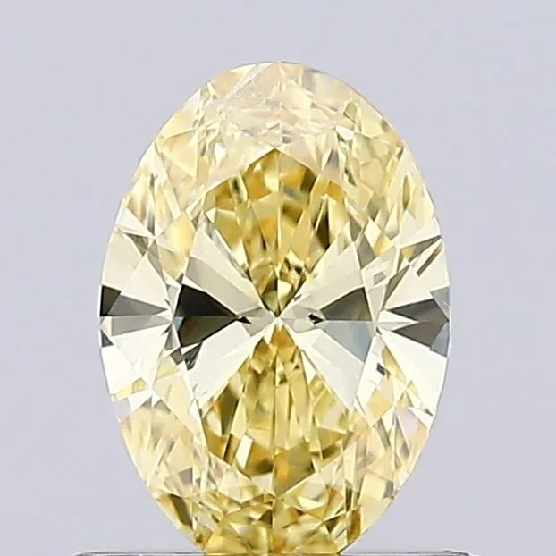 0.56ct OVAL Fancy Intense Yellow SI1 Coloured Lab diamond