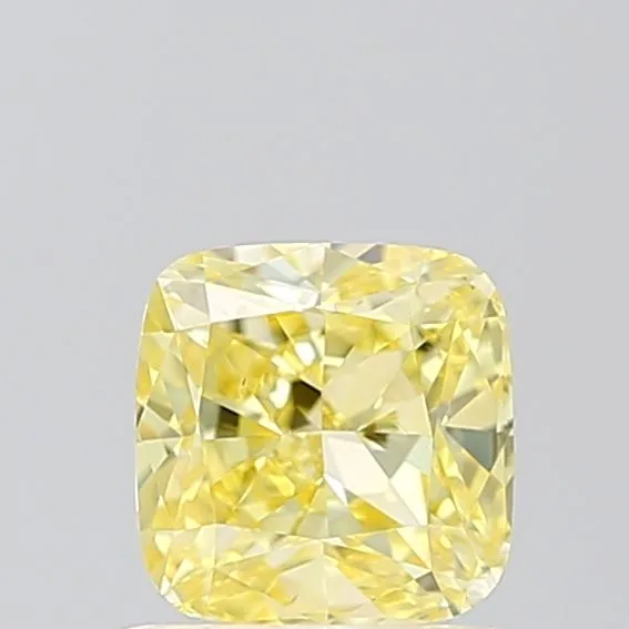 1ct CUSHION Fancy Vivid Yellow VS1 Coloured Lab diamond