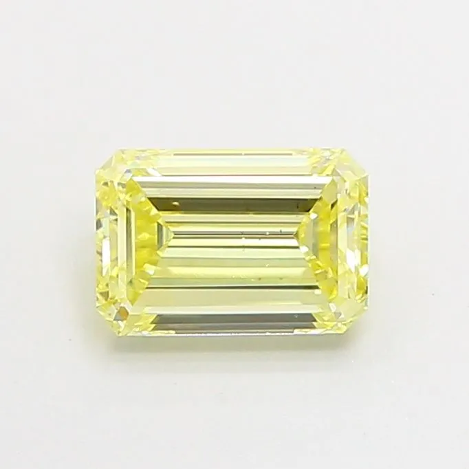 1.01ct EMERALD Fancy Yellow VS1 Coloured Lab diamond