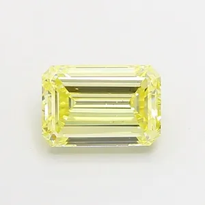 1.01ct EMERALD Fancy Yellow VS1 Coloured Lab diamond