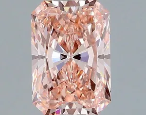 1.05ct RADIANT Fancy Vivid Pink VVS2 Coloured Lab diamond