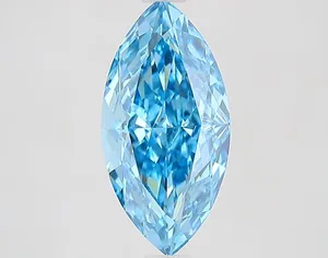 2.61ct MARQUISE Fancy Vivid Blue VS1 Coloured Lab diamond