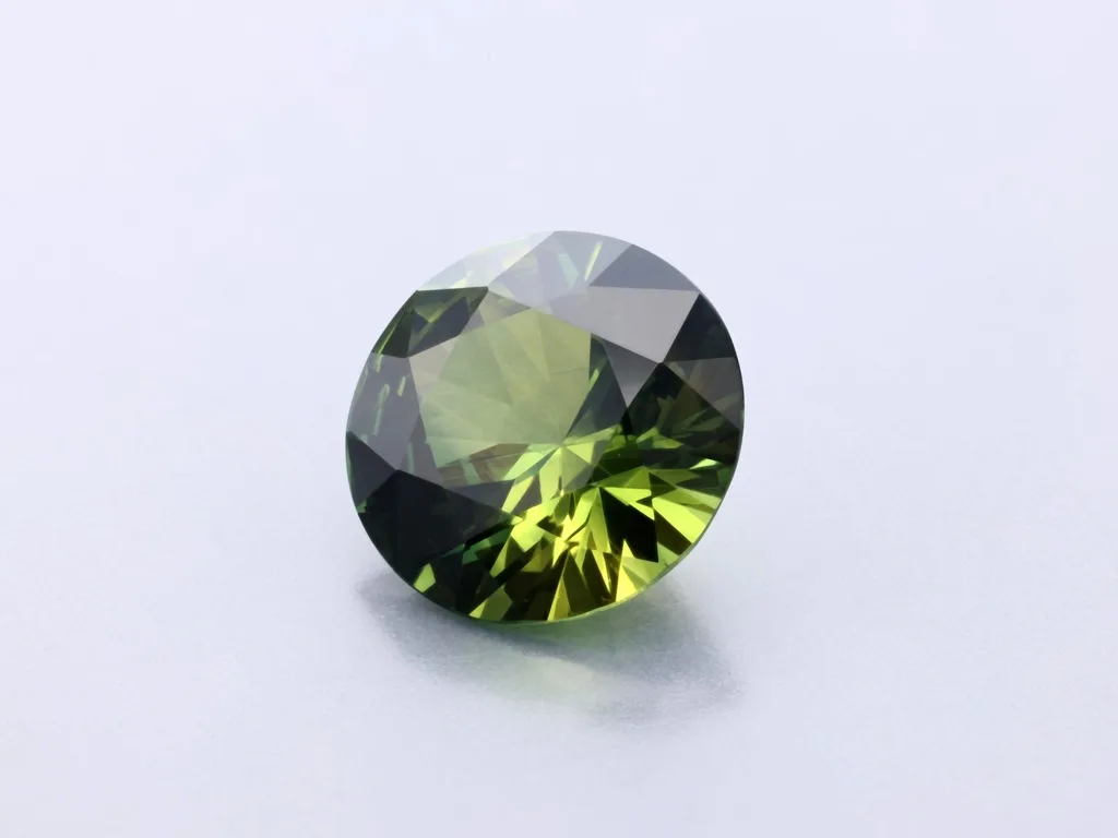 1.11ct Parti Sapphire, Round gemstone