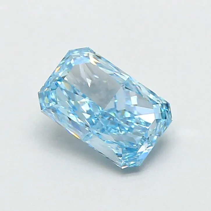 1.11ct RADIANT Fancy Vivid Blue VVS1 Coloured Lab diamond