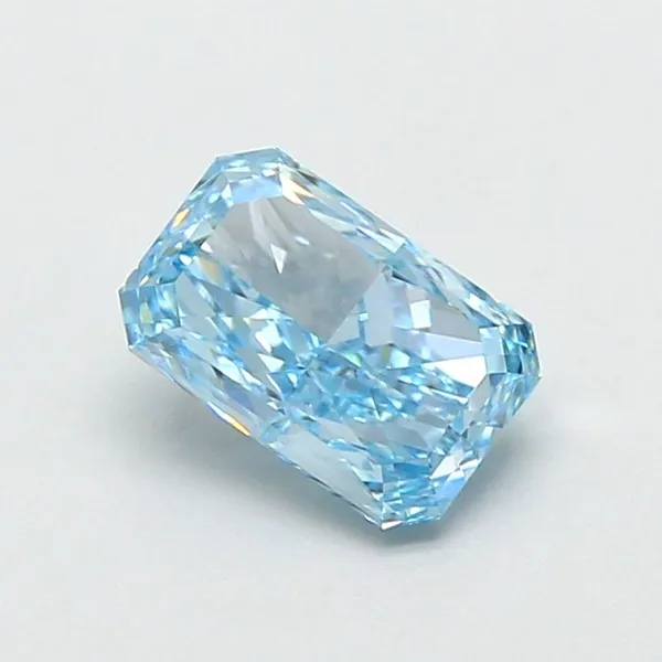 1.11ct RADIANT Fancy Vivid Blue VVS1 Coloured Lab diamond