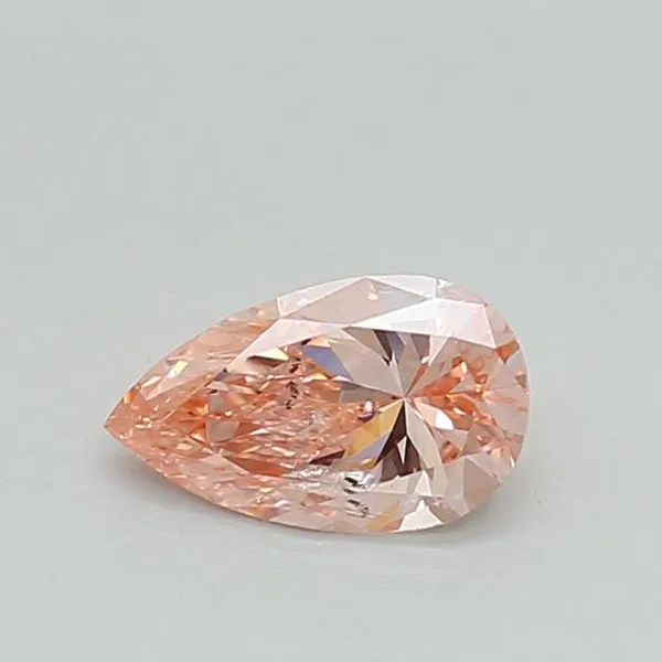 0.52ct PEAR Fancy Intense Pink SI2 Coloured Lab diamond