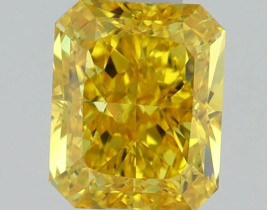 1.02ct RADIANT Fancy Vivid Yellow VS1 Coloured Lab diamond