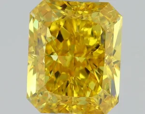 1.02ct RADIANT Fancy Vivid Yellow VS1 Coloured Lab diamond
