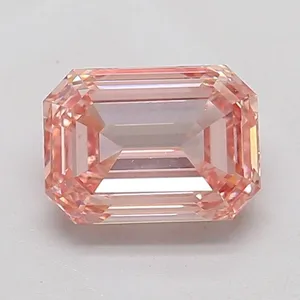 1.18ct EMERALD Fancy Intense Pink VS2 Coloured Lab diamond