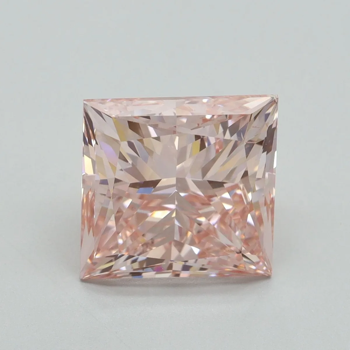 5.02ct PRINCESS Fancy Intense Pink VS2 Coloured Lab diamond