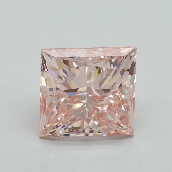 5.02ct PRINCESS Fancy Intense Pink VS2 Coloured Lab diamond