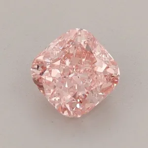 0.74ct CUSHION Fancy Vivid Pink VS1 Coloured Lab diamond