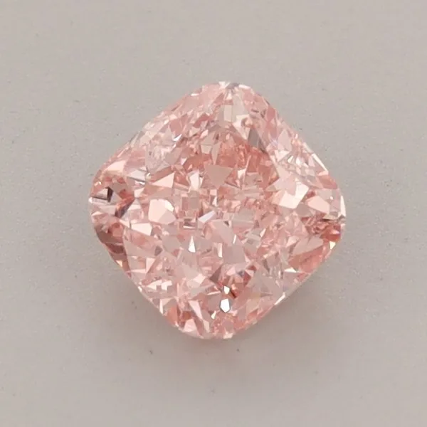 0.74ct CUSHION Fancy Vivid Pink VS1 Coloured Lab diamond